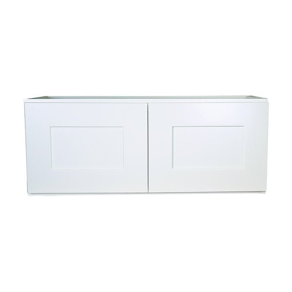 Design House RTA 24x12x12" Shaker Style Kitchen Bridge Wall Cabinet 2-Door, Wht 543264